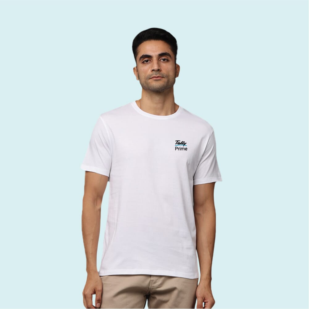 Greys&Blues Pima Round Neck T-Shirt-White